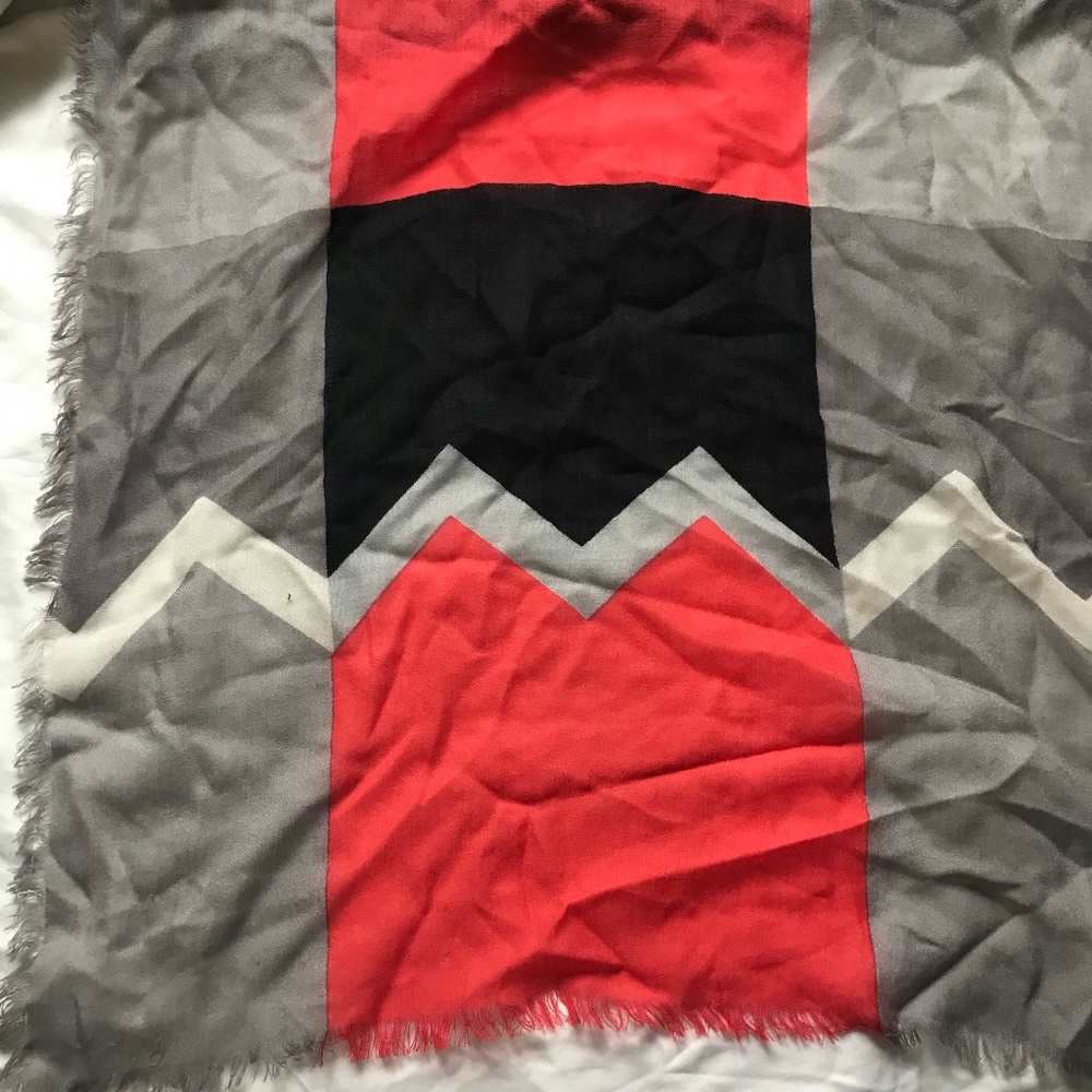 Nordstrom Black Pink Grey Scarf/Wrap